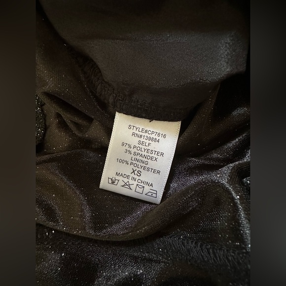 Windsor Black Glitter Joggers with Elastic Waist - Picture 5 of 5